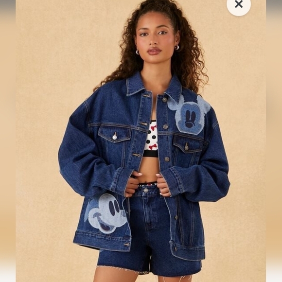 NWT Mickey Mouse Denim trucker jacket by Forever 21 - Picture 7 of 9